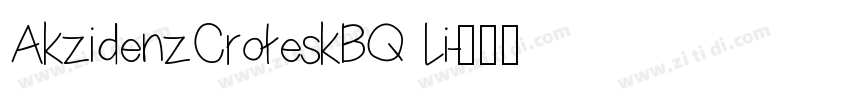 AkzidenzCroteskBQ Li字体转换